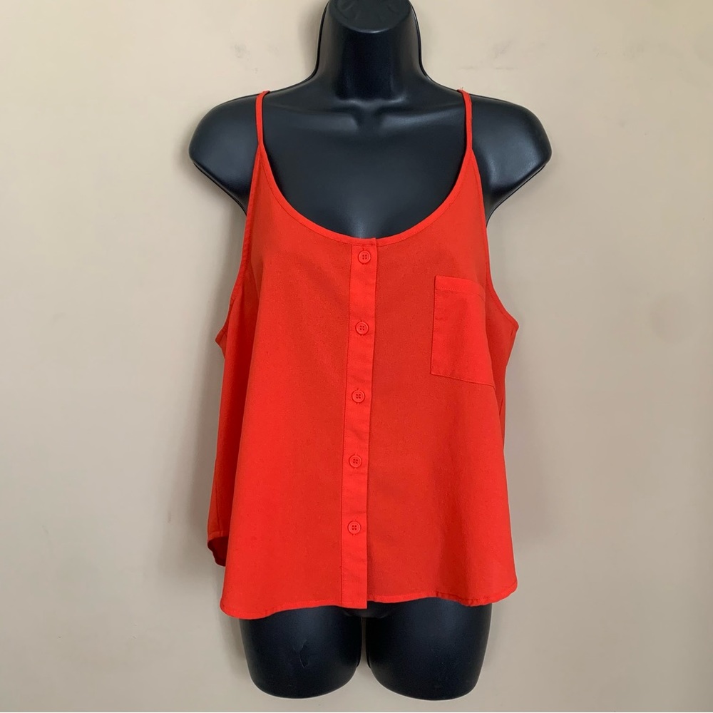 3/$15 SALE! Forever 21 Red Orange Flowy Tank Top